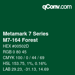 Farbcode: Metamark 7 Series - M7-164 Forest | qconv.com