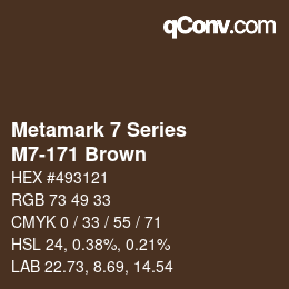 Código de color: Metamark 7 Series - M7-171 Brown | qconv.com