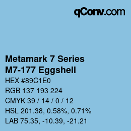 カラーコード: Metamark 7 Series - M7-177 Eggshell | qconv.com