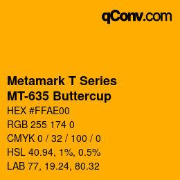 カラーコード: Metamark T Series - MT-635 Buttercup | qconv.com