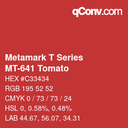 カラーコード: Metamark T Series - MT-641 Tomato | qconv.com