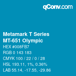 Code couleur: Metamark T Series - MT-651 Olympic | qconv.com