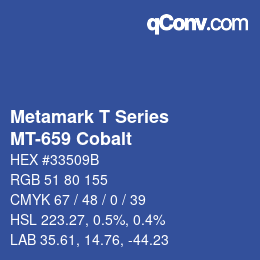 カラーコード: Metamark T Series - MT-659 Cobalt | qconv.com