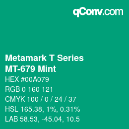 Farbcode: Metamark T Series - MT-679 Mint | qconv.com