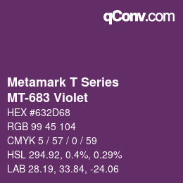 カラーコード: Metamark T Series - MT-683 Violet | qconv.com