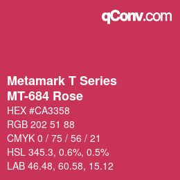 カラーコード: Metamark T Series - MT-684 Rose | qconv.com