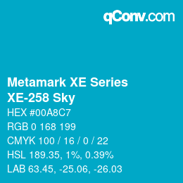 カラーコード: Metamark XE Series - XE-258 Sky | qconv.com