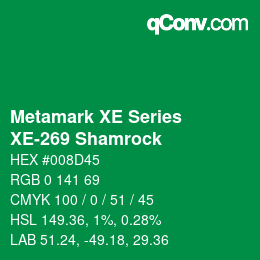 Código de color: Metamark XE Series - XE-269 Shamrock | qconv.com