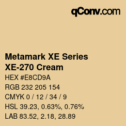 Código de color: Metamark XE Series - XE-270 Cream | qconv.com