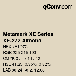 カラーコード: Metamark XE Series - XE-272 Almond | qconv.com