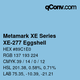 カラーコード: Metamark XE Series - XE-277 Eggshell | qconv.com