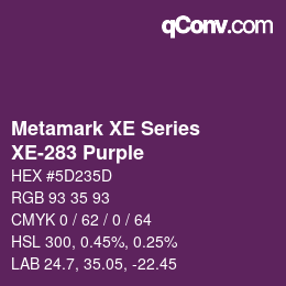 Farbcode: Metamark XE Series - XE-283 Purple | qconv.com