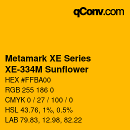 カラーコード: Metamark XE Series - XE-334M Sunflower | qconv.com