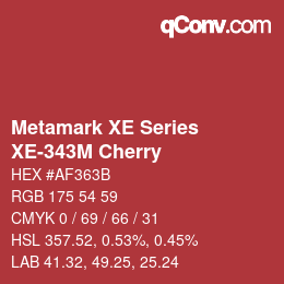 Código de color: Metamark XE Series - XE-343M Cherry | qconv.com