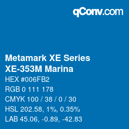 カラーコード: Metamark XE Series - XE-353M Marina | qconv.com