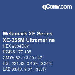 Código de color: Metamark XE Series - XE-355M Ultramarine | qconv.com