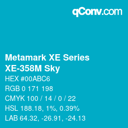 Código de color: Metamark XE Series - XE-358M Sky | qconv.com