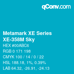 カラーコード: Metamark XE Series - XE-358M Sky | qconv.com