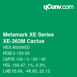 カラーコード: Metamark XE Series - XE-362M Cactus | qconv.com