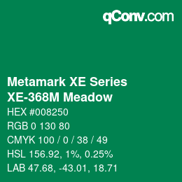 Código de color: Metamark XE Series - XE-368M Meadow | qconv.com