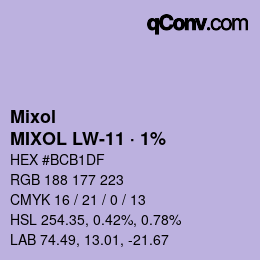 Farbcode: Mixol - MIXOL LW-11 · 1% | qconv.com