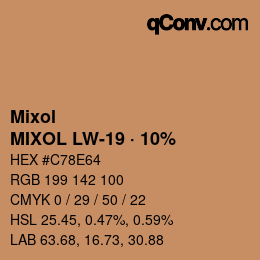 Code couleur: Mixol - MIXOL LW-19 · 10% | qconv.com