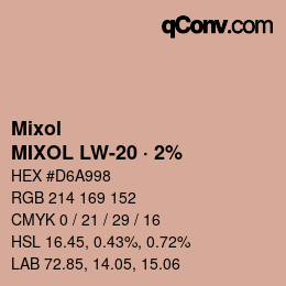 カラーコード: Mixol - MIXOL LW-20 · 2% | qconv.com