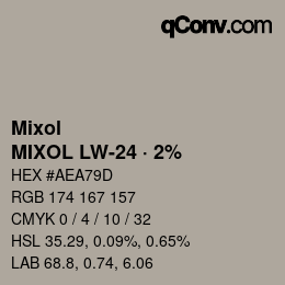 Código de color: Mixol - MIXOL LW-24 · 2% | qconv.com