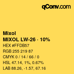 カラーコード: Mixol - MIXOL LW-26 · 10% | qconv.com