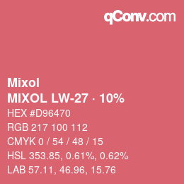Código de color: Mixol - MIXOL LW-27 · 10% | qconv.com