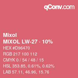 Code couleur: Mixol - MIXOL LW-27 · 10% | qconv.com