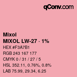 Código de color: Mixol - MIXOL LW-27 · 1% | qconv.com