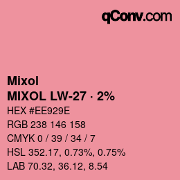 Color code: Mixol - MIXOL LW-27 · 2% | qconv.com