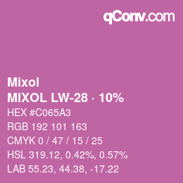Código de color: Mixol - MIXOL LW-28 · 10% | qconv.com