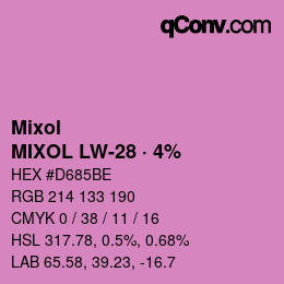 Farbcode: Mixol - MIXOL LW-28 · 4% | qconv.com