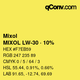 Color code: Mixol - MIXOL LW-30 · 10% | qconv.com