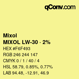 Farbcode: Mixol - MIXOL LW-30 · 2% | qconv.com