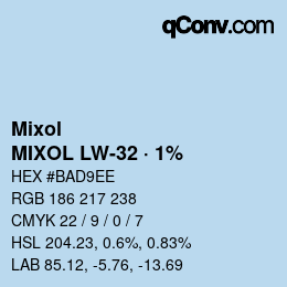 Código de color: Mixol - MIXOL LW-32 · 1% | qconv.com