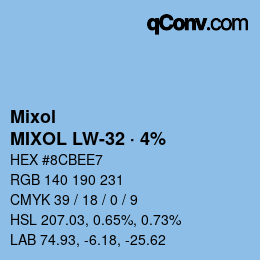 Code couleur: Mixol - MIXOL LW-32 · 4% | qconv.com