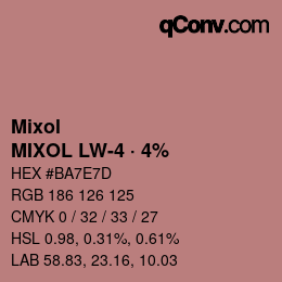 カラーコード: Mixol - MIXOL LW-4 · 4% | qconv.com