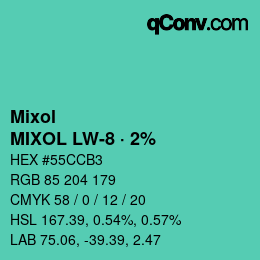 Código de color: Mixol - MIXOL LW-8 · 2% | qconv.com