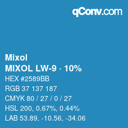 Código de color: Mixol - MIXOL LW-9 · 10% | qconv.com