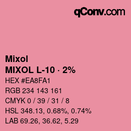 Código de color: Mixol - MIXOL L-10 · 2% | qconv.com