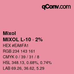 カラーコード: Mixol - MIXOL L-10 · 2% | qconv.com