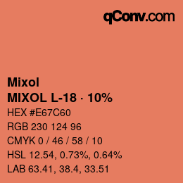 Code couleur: Mixol - MIXOL L-18 · 10% | qconv.com
