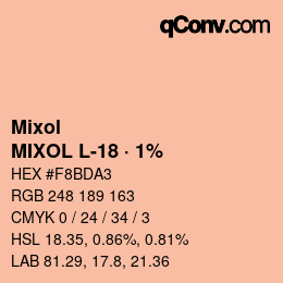 カラーコード: Mixol - MIXOL L-18 · 1% | qconv.com