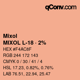 カラーコード: Mixol - MIXOL L-18 · 2% | qconv.com