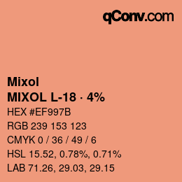 カラーコード: Mixol - MIXOL L-18 · 4% | qconv.com