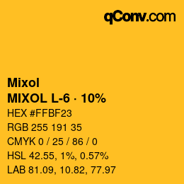 カラーコード: Mixol - MIXOL L-6 · 10% | qconv.com