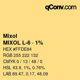 Farbcode: Mixol - MIXOL L-6 · 1% | qconv.com